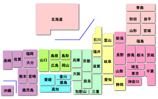 都道府県選択地図